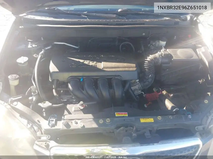 1NXBR32E96Z651018 2006 Toyota Corolla S