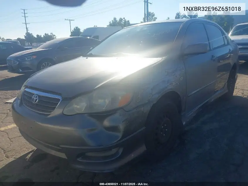 1NXBR32E96Z651018 2006 Toyota Corolla S
