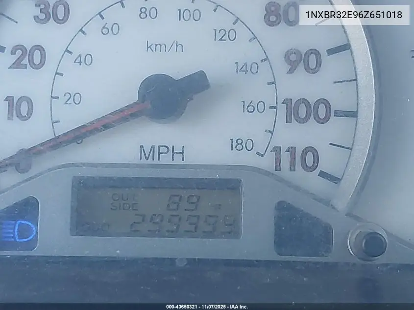 1NXBR32E96Z651018 2006 Toyota Corolla S