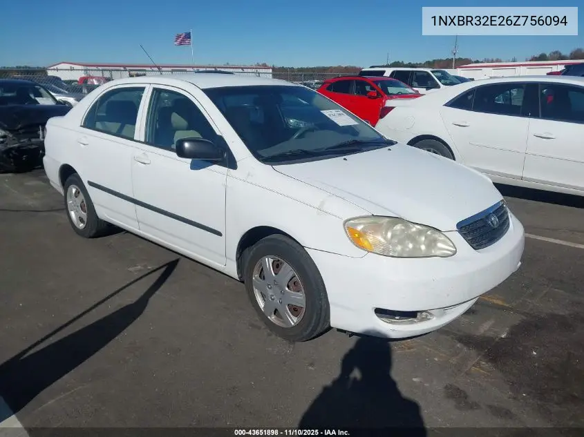 1NXBR32E26Z756094 2006 Toyota Corolla Ce