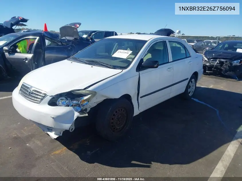 1NXBR32E26Z756094 2006 Toyota Corolla Ce