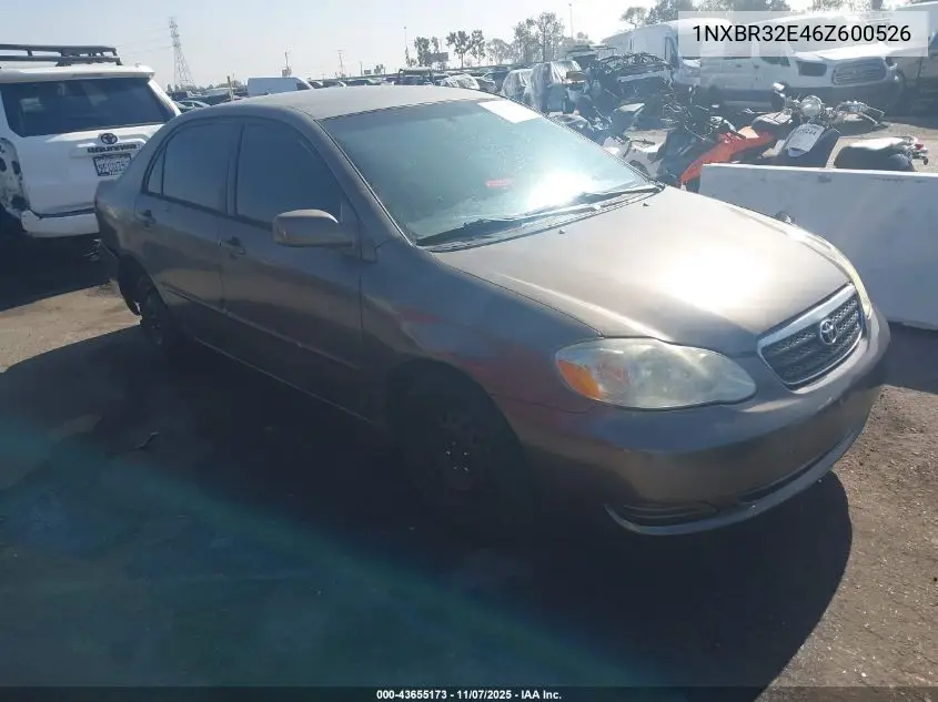 1NXBR32E46Z600526 2006 Toyota Corolla Le