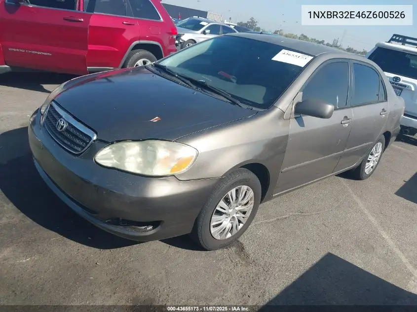 1NXBR32E46Z600526 2006 Toyota Corolla Le