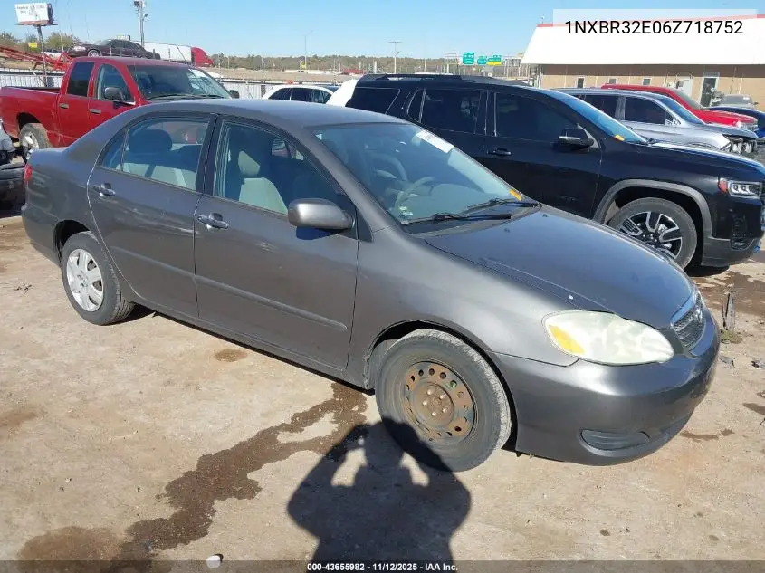 1NXBR32E06Z718752 2006 Toyota Corolla Le