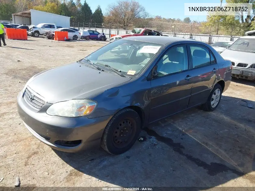 1NXBR32E06Z718752 2006 Toyota Corolla Le