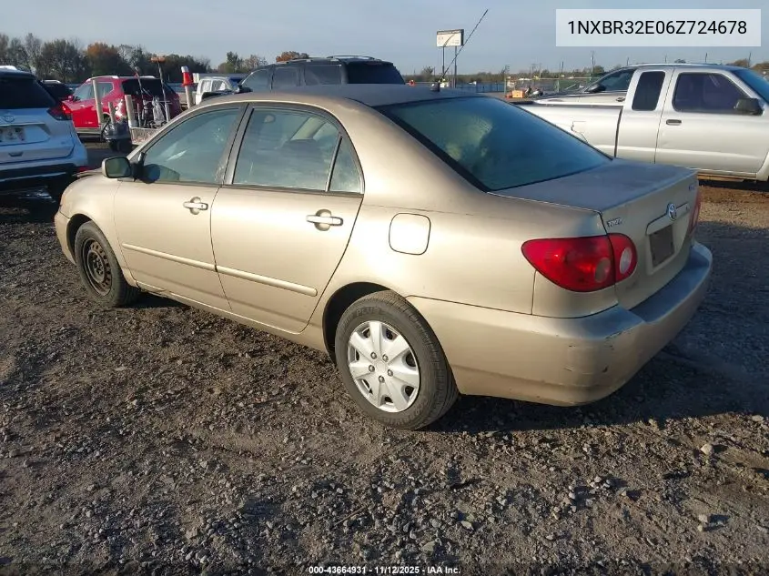 1NXBR32E06Z724678 2006 Toyota Corolla Le