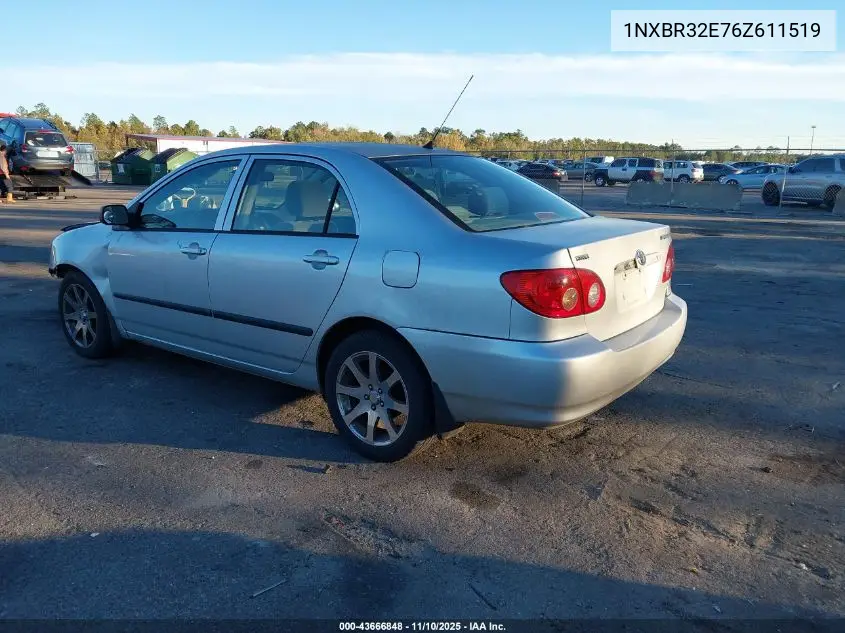 1NXBR32E76Z611519 2006 Toyota Corolla Ce