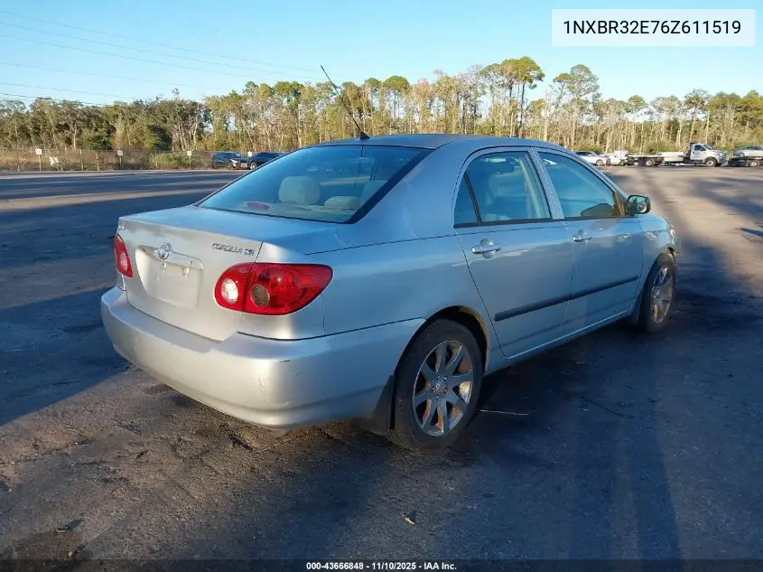 1NXBR32E76Z611519 2006 Toyota Corolla Ce