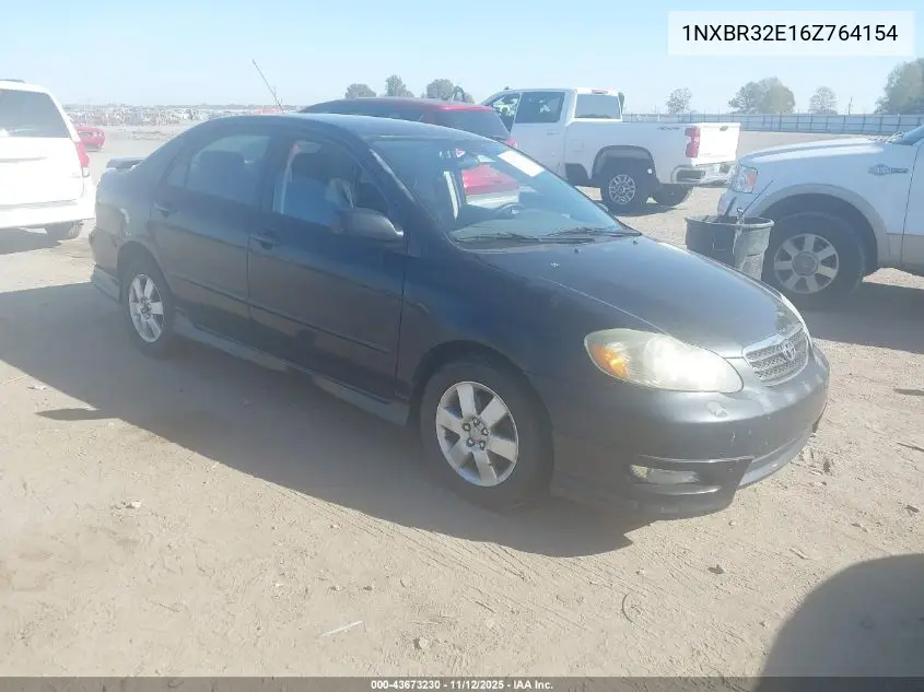 1NXBR32E16Z764154 2006 Toyota Corolla S
