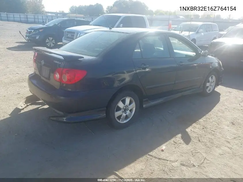 1NXBR32E16Z764154 2006 Toyota Corolla S