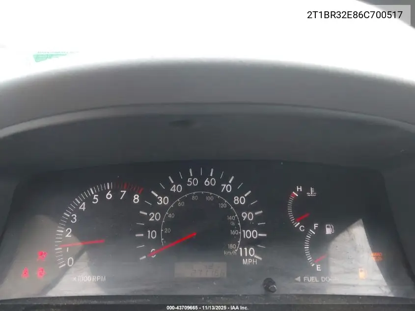 2T1BR32E86C700517 2006 Toyota Corolla Le