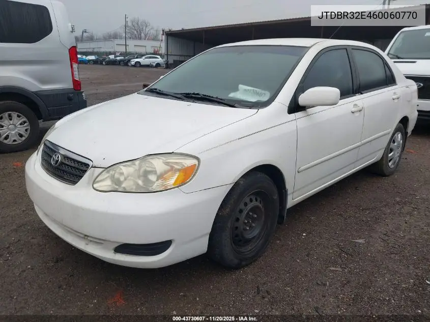 JTDBR32E460060770 2006 Toyota Corolla Le