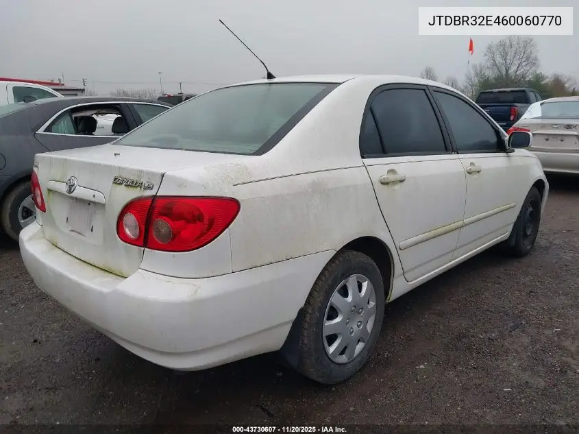 JTDBR32E460060770 2006 Toyota Corolla Le