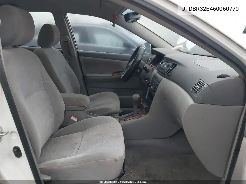 JTDBR32E460060770 2006 Toyota Corolla Le
