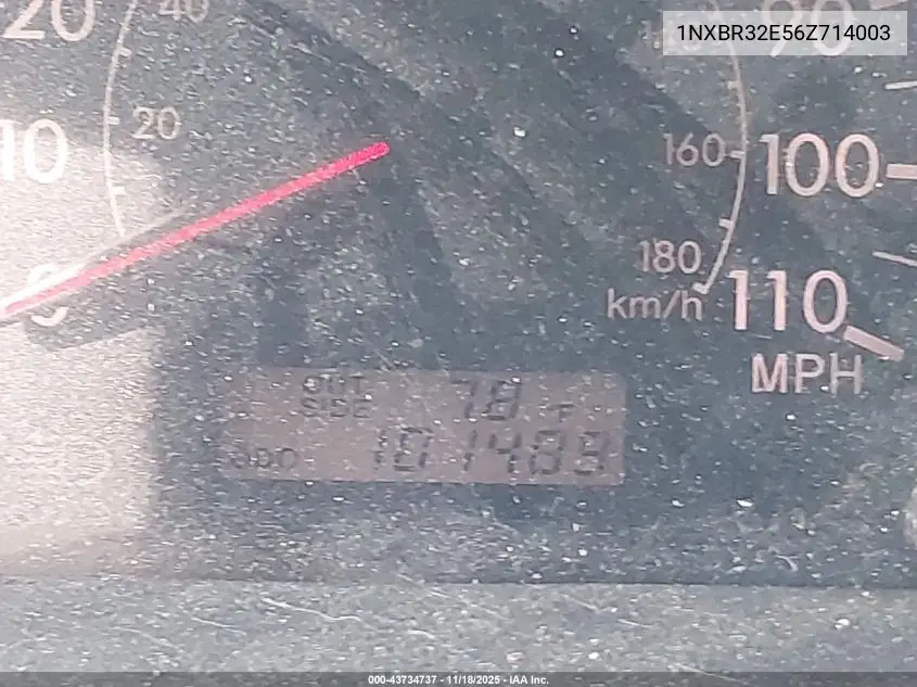 1NXBR32E56Z714003 2006 Toyota Corolla Le