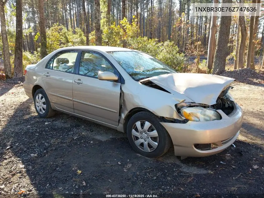 1NXBR30E76Z747636 2006 Toyota Corolla Le