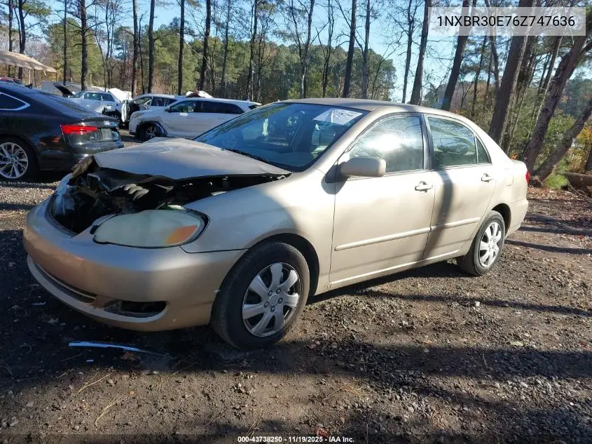 1NXBR30E76Z747636 2006 Toyota Corolla Le