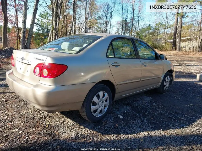 1NXBR30E76Z747636 2006 Toyota Corolla Le