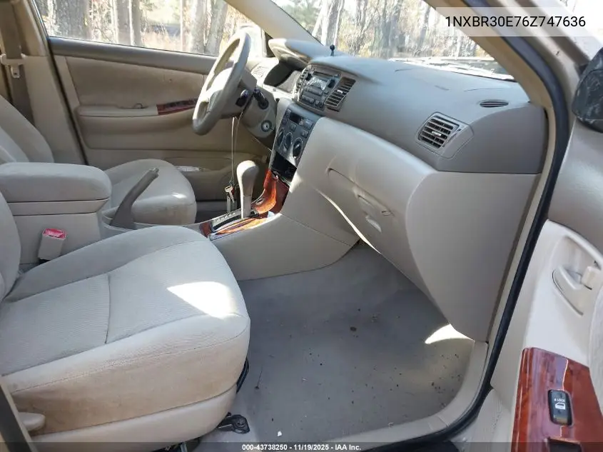 1NXBR30E76Z747636 2006 Toyota Corolla Le