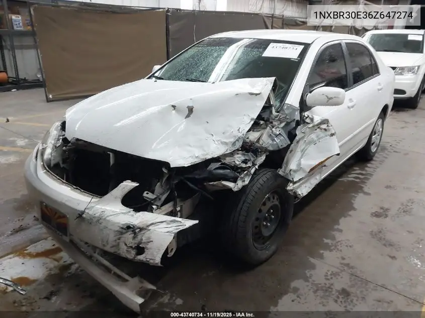 1NXBR30E36Z647274 2006 Toyota Corolla Le