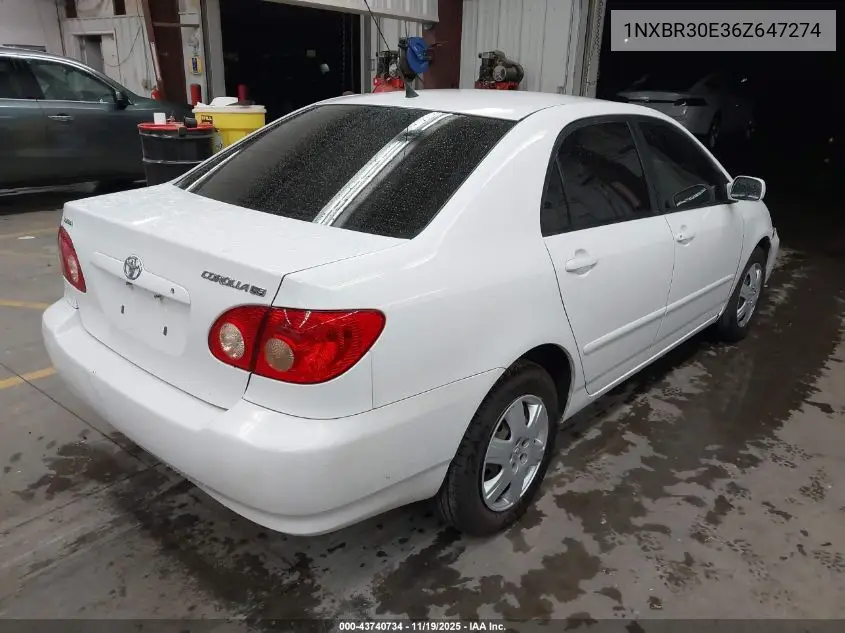 1NXBR30E36Z647274 2006 Toyota Corolla Le