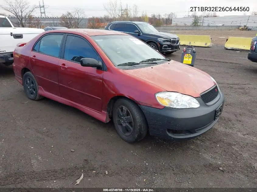 2T1BR32E26C644560 2006 Toyota Corolla S