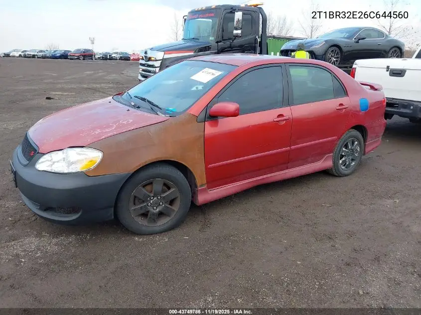 2T1BR32E26C644560 2006 Toyota Corolla S
