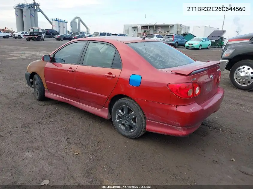 2T1BR32E26C644560 2006 Toyota Corolla S