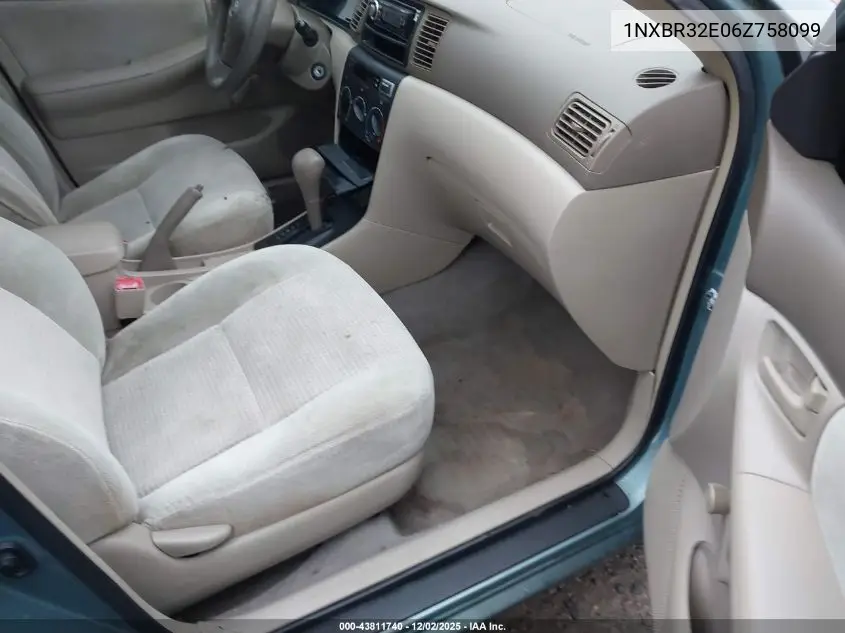 1NXBR32E06Z758099 2006 Toyota Corolla Ce