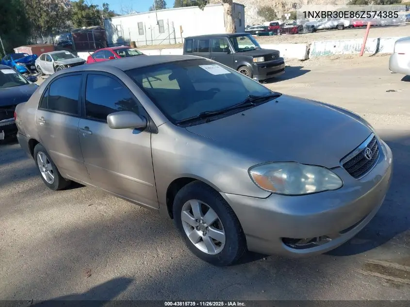 1NXBR30E86Z574385 2006 Toyota Corolla Ce/Le/S