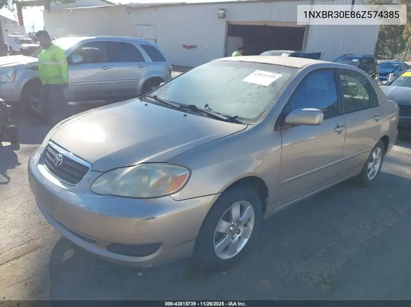 1NXBR30E86Z574385 2006 Toyota Corolla Ce/Le/S