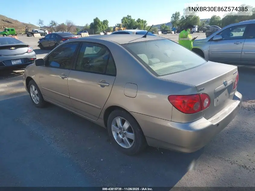 1NXBR30E86Z574385 2006 Toyota Corolla Ce/Le/S