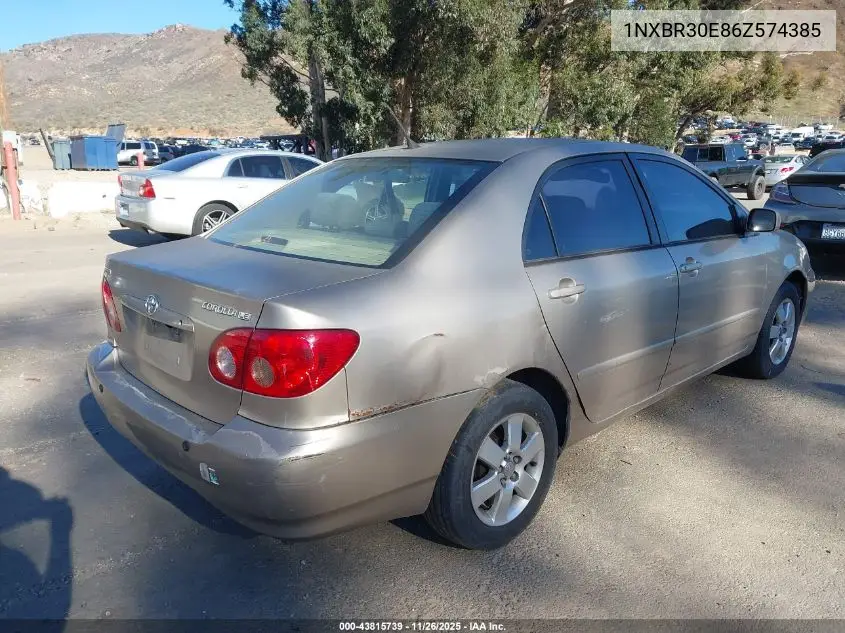 1NXBR30E86Z574385 2006 Toyota Corolla Ce/Le/S