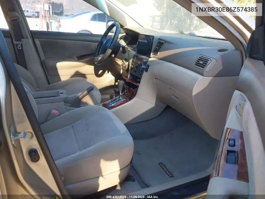 1NXBR30E86Z574385 2006 Toyota Corolla Ce/Le/S