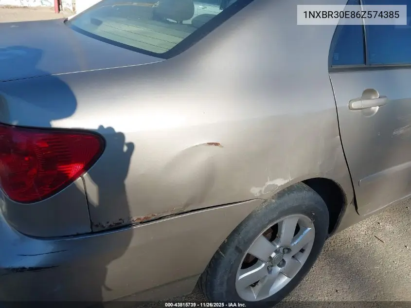 1NXBR30E86Z574385 2006 Toyota Corolla Ce/Le/S