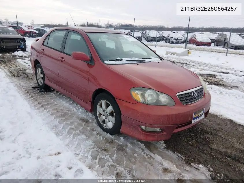 2T1BR32E26C664257 2006 Toyota Corolla S
