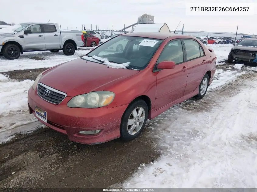 2T1BR32E26C664257 2006 Toyota Corolla S