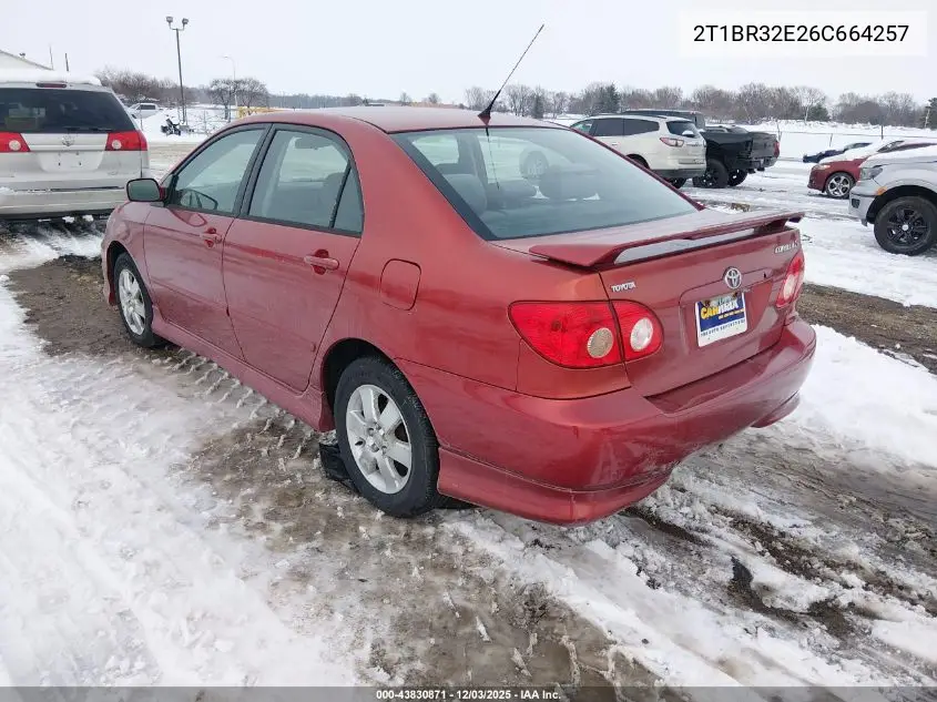 2T1BR32E26C664257 2006 Toyota Corolla S