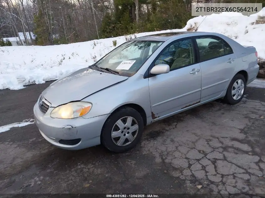 2T1BR32EX6C564214 2006 Toyota Corolla Le