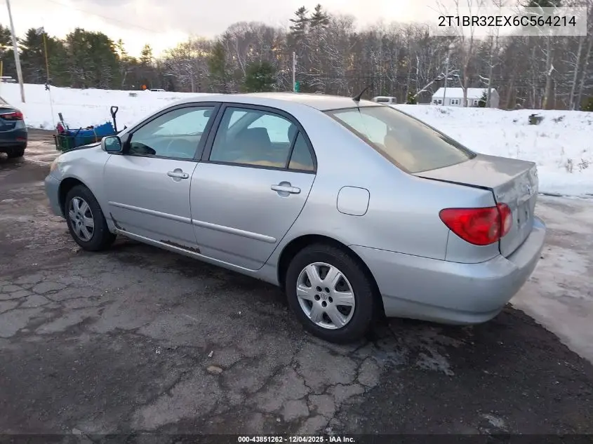 2T1BR32EX6C564214 2006 Toyota Corolla Le