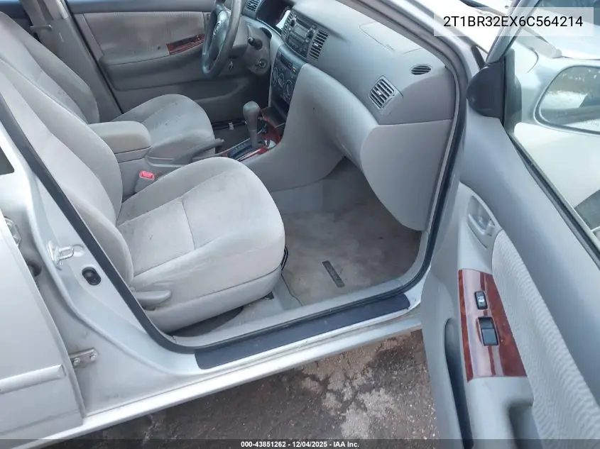 2T1BR32EX6C564214 2006 Toyota Corolla Le