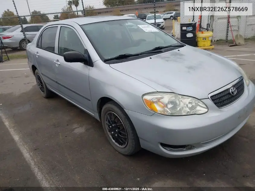 1NXBR32E26Z578669 2006 Toyota Corolla Ce