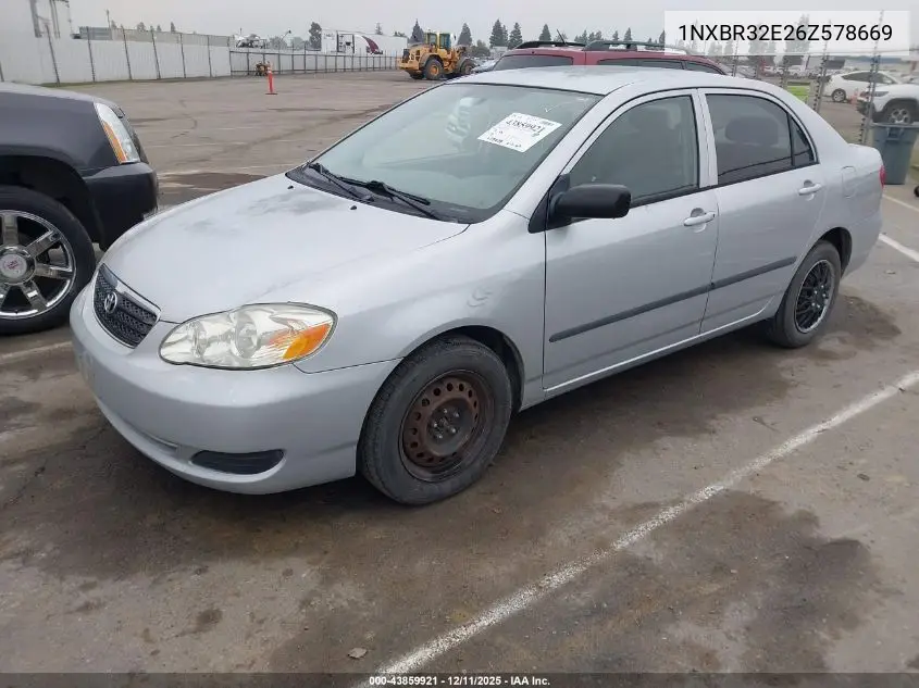 1NXBR32E26Z578669 2006 Toyota Corolla Ce
