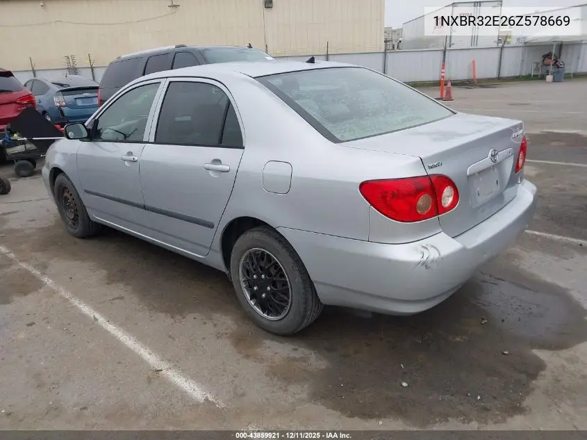 1NXBR32E26Z578669 2006 Toyota Corolla Ce