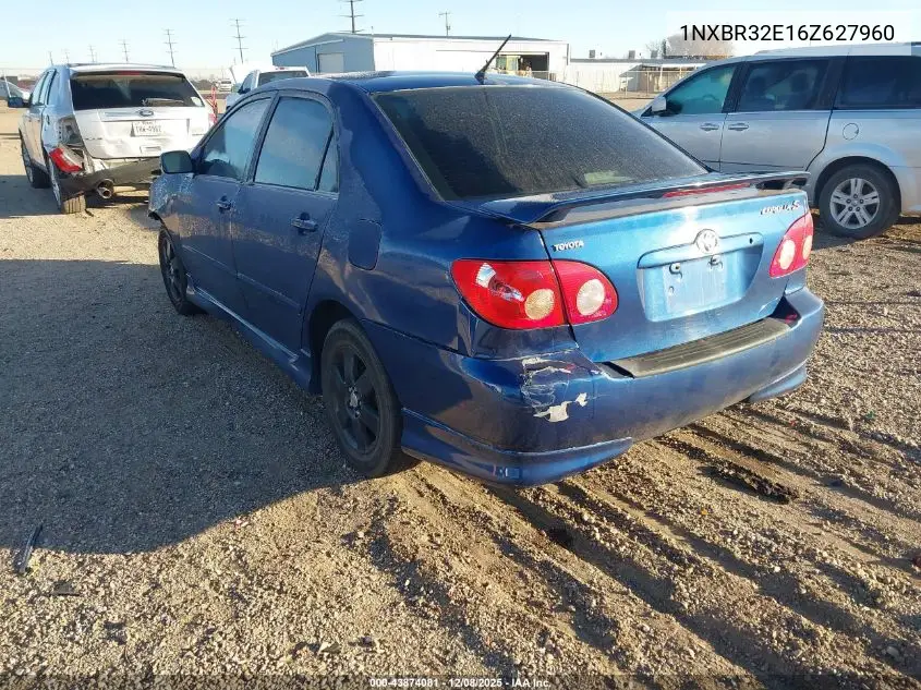 1NXBR32E16Z627960 2006 Toyota Corolla S