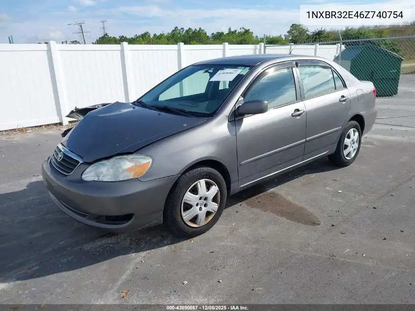 1NXBR32E46Z740754 2006 Toyota Corolla Le
