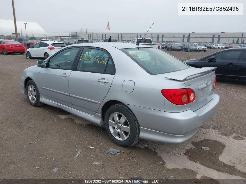 2007 Toyota Corolla VIN: 2T1BR32E57C852496 Lot: 12073202