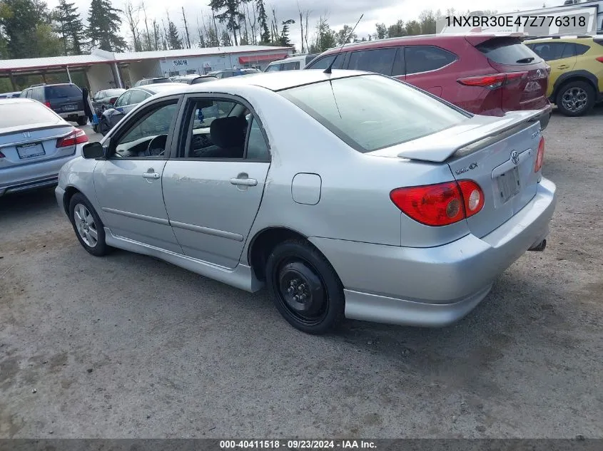 2007 Toyota Corolla S VIN: 1NXBR30E47Z776318 Lot: 40411518