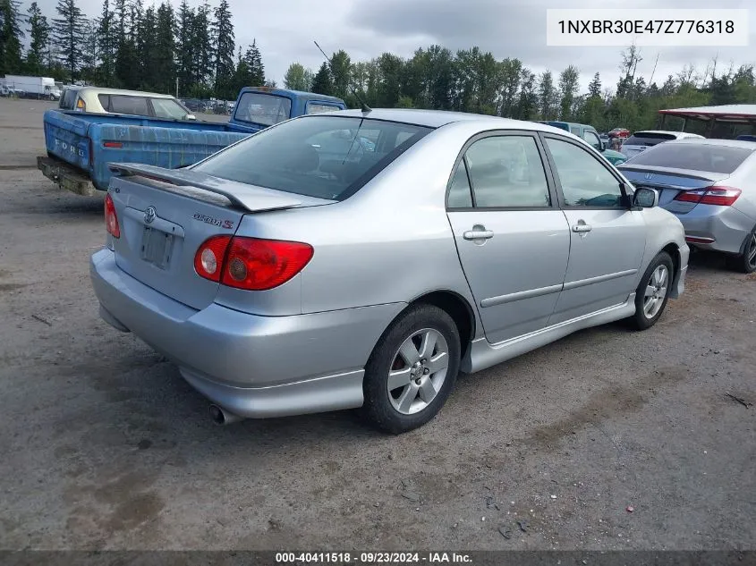 2007 Toyota Corolla S VIN: 1NXBR30E47Z776318 Lot: 40411518