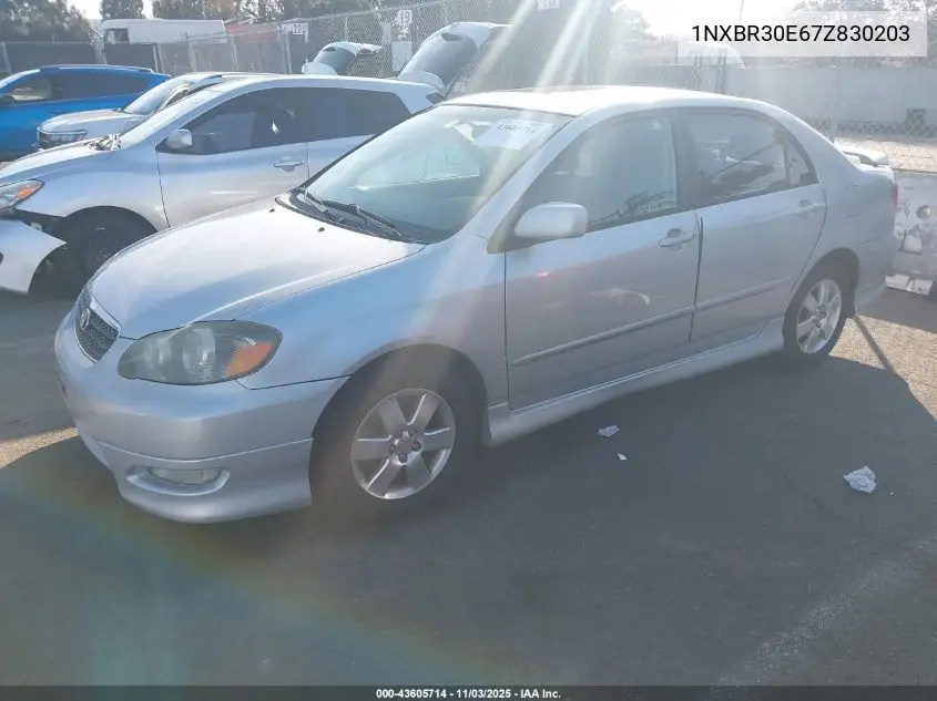 1NXBR30E67Z830203 2007 Toyota Corolla S